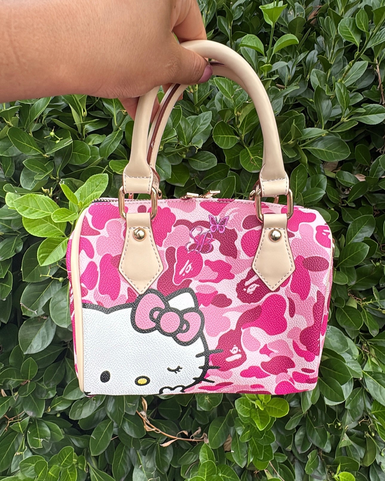 Pink Camo HelloKitty Pillow