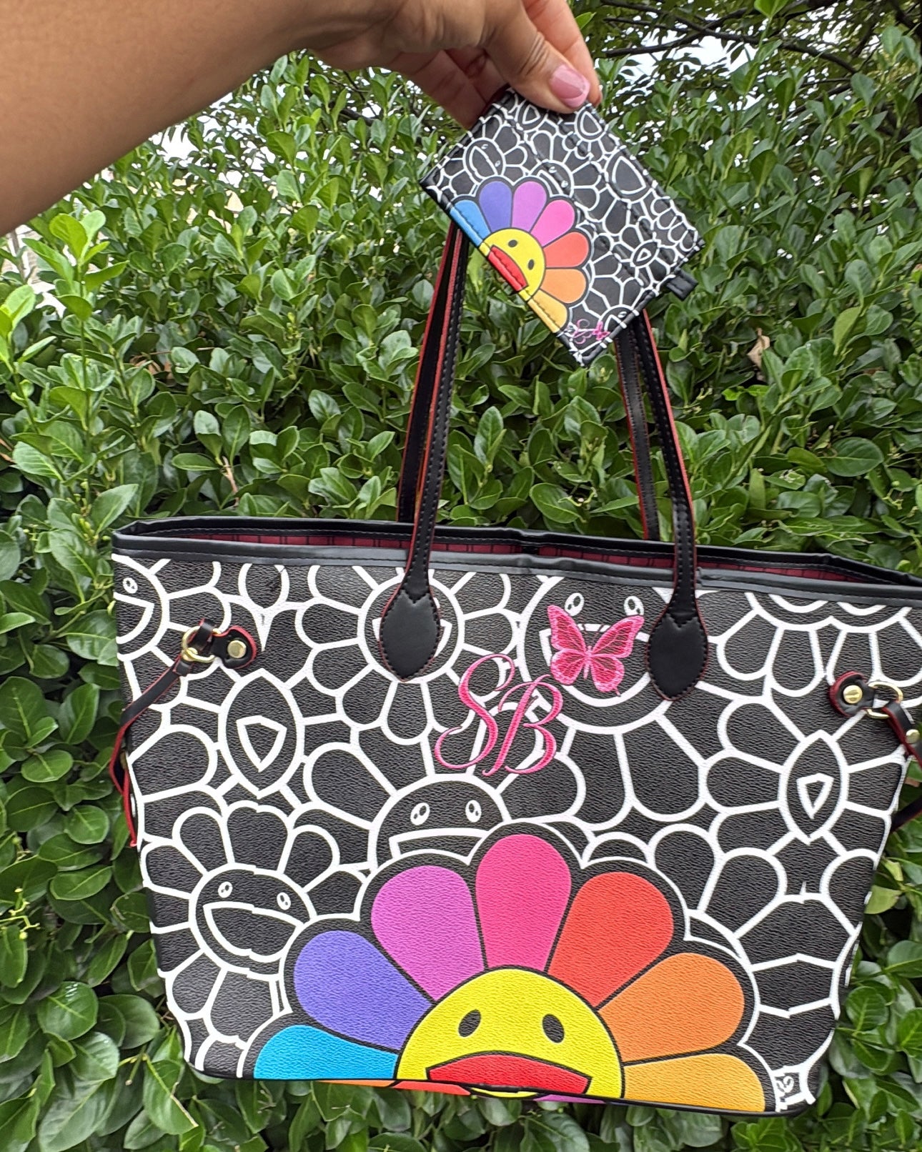 Half Murakami tote w/ card holder