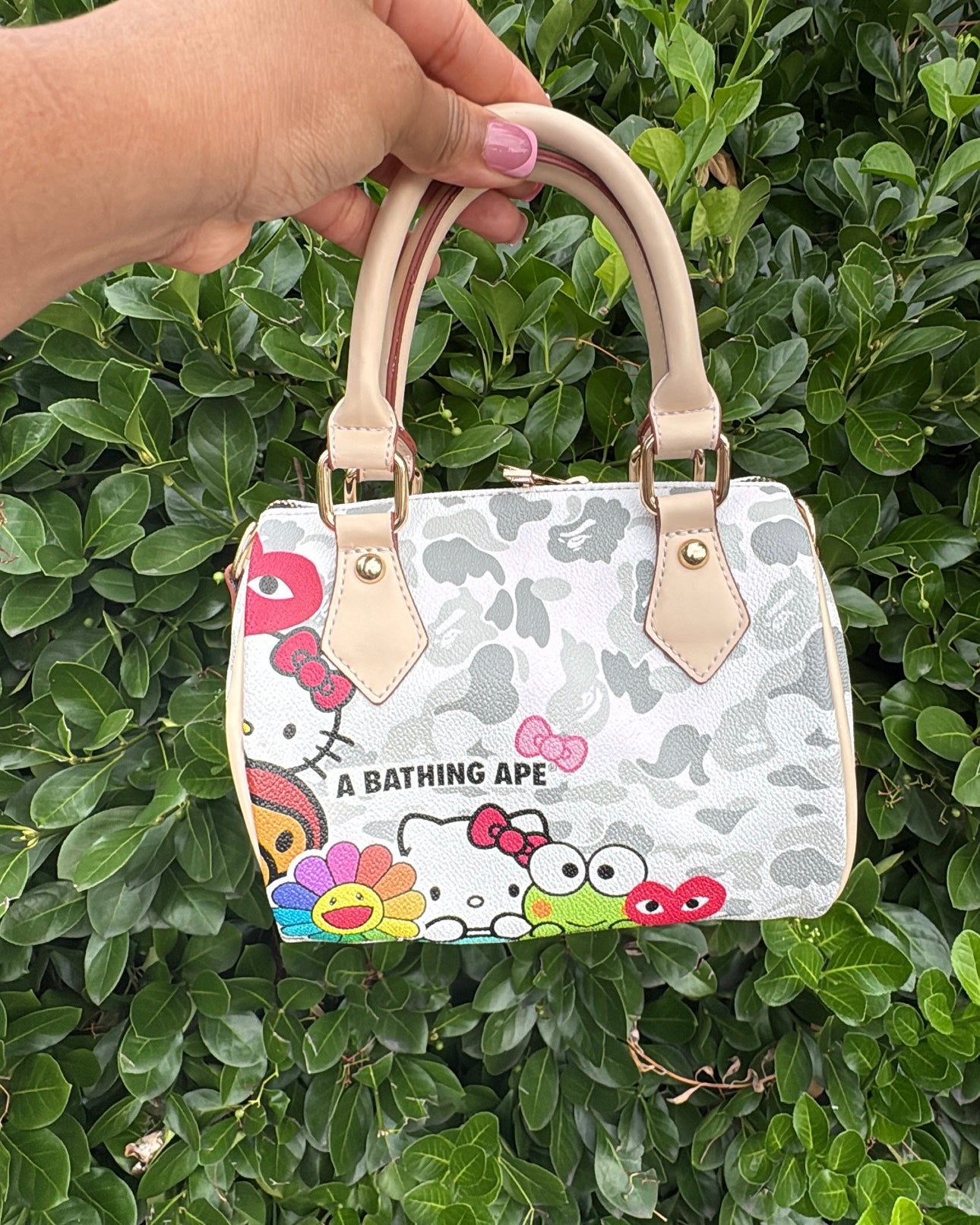White Camo HelloKitty & Friends Pillow